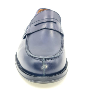 EXTON Mocassino College Uomo Classico Vitello Blu S19