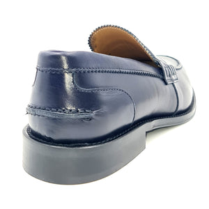 EXTON Mocassino College Uomo Classico Vitello Blu S19